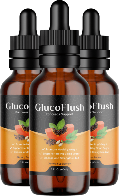 Three bottles of GlucoFlush