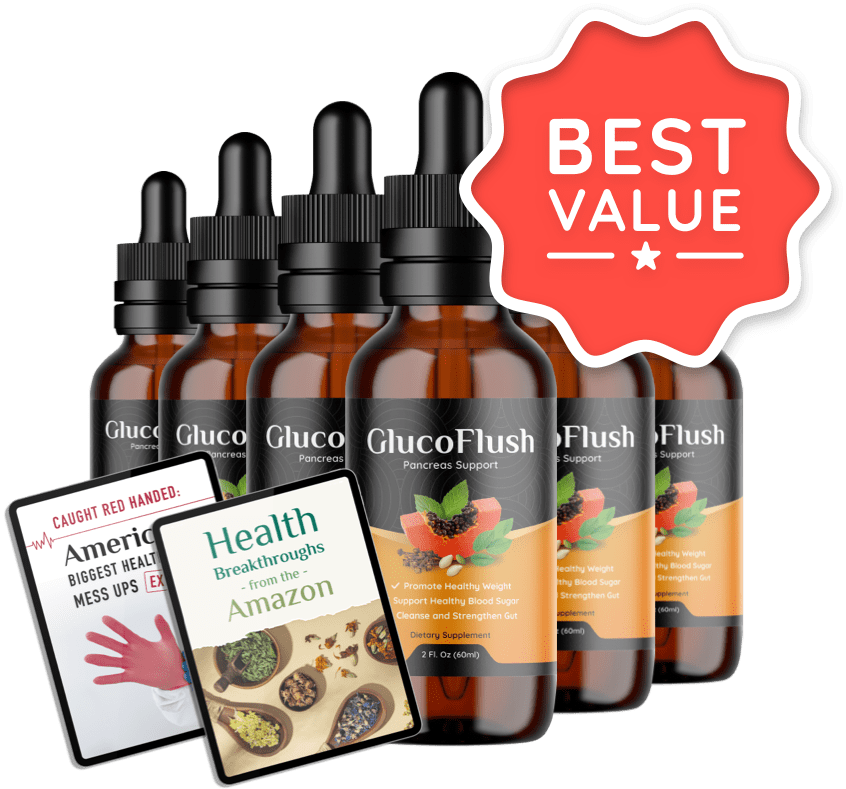 Six bottles of GlucoFlush